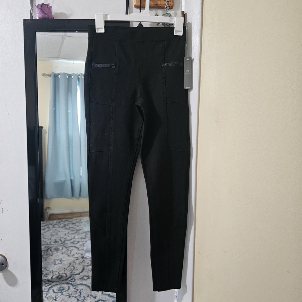 Tractr Black Skinny Pants High Waist Stretch